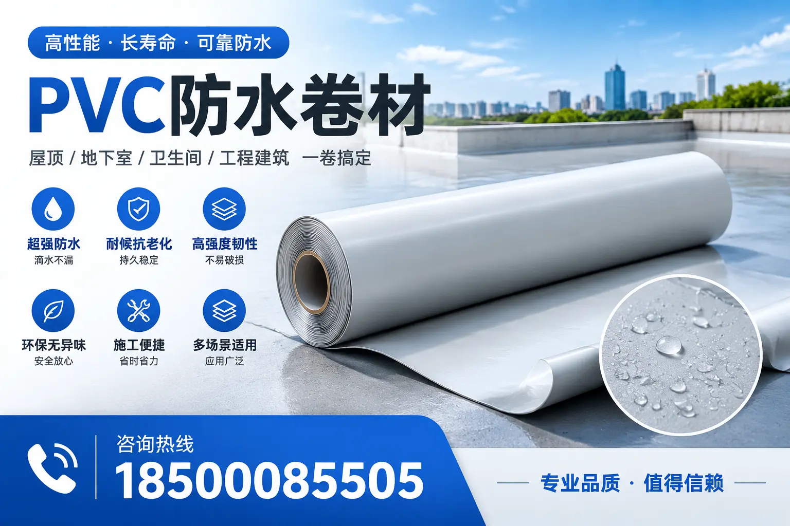 PVC防水卷材的防水效果评测，适合沧州的科学依据